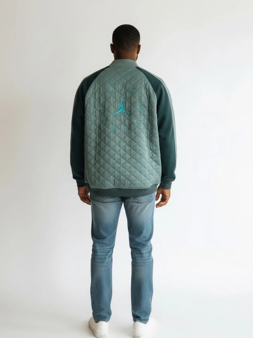 Jordan Remastered Quilted Zip Up Jacket extremely rare color Teal
